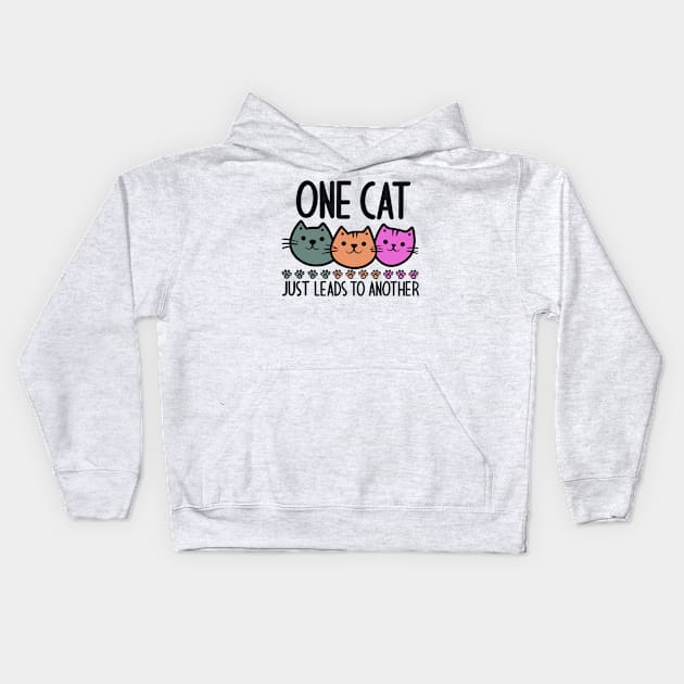 One Cat Just Leads to Another Kids Hoodie by fantastico.studio